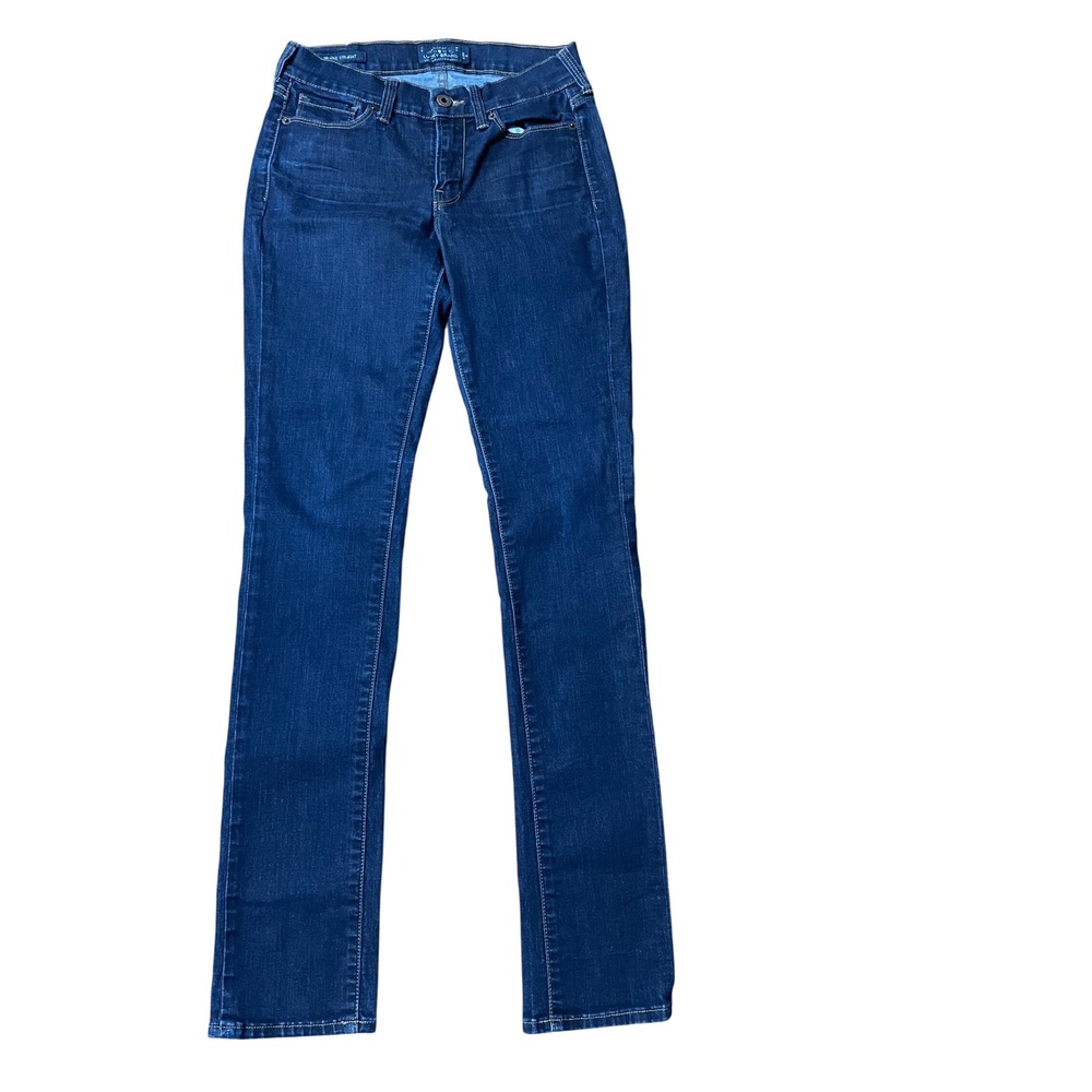 Lucky Brand Brooke Straight Jeans Dark Wash Denim Size 2/26 Regular Mid Rise